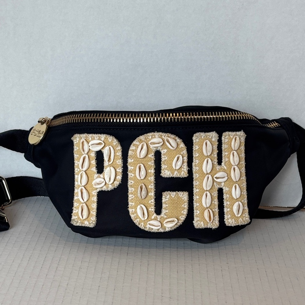 Stoney Clove Lane Black Fanny Pack With PCH Patches and Shells